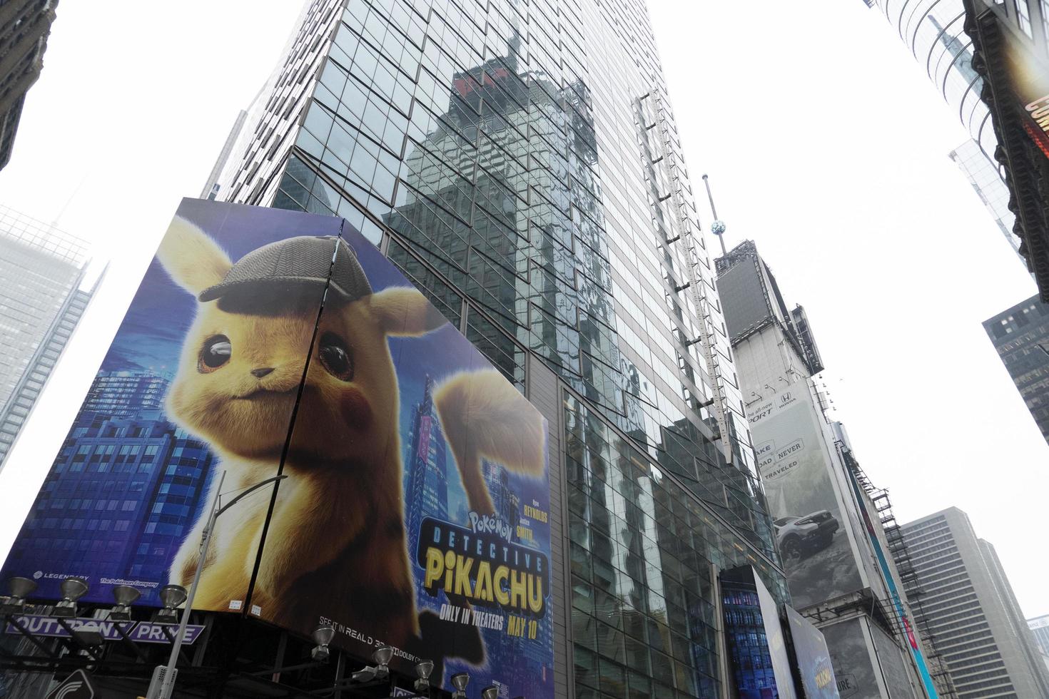 NEW YORK, USA - MAY 7 2019 - Detective Pikachu premiere in Times Square photo