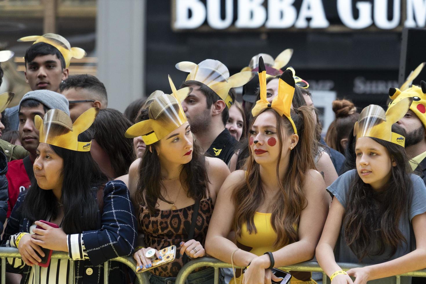 NEW YORK, USA - MAY 7 2019 - Detective Pikachu premiere in Times Square photo