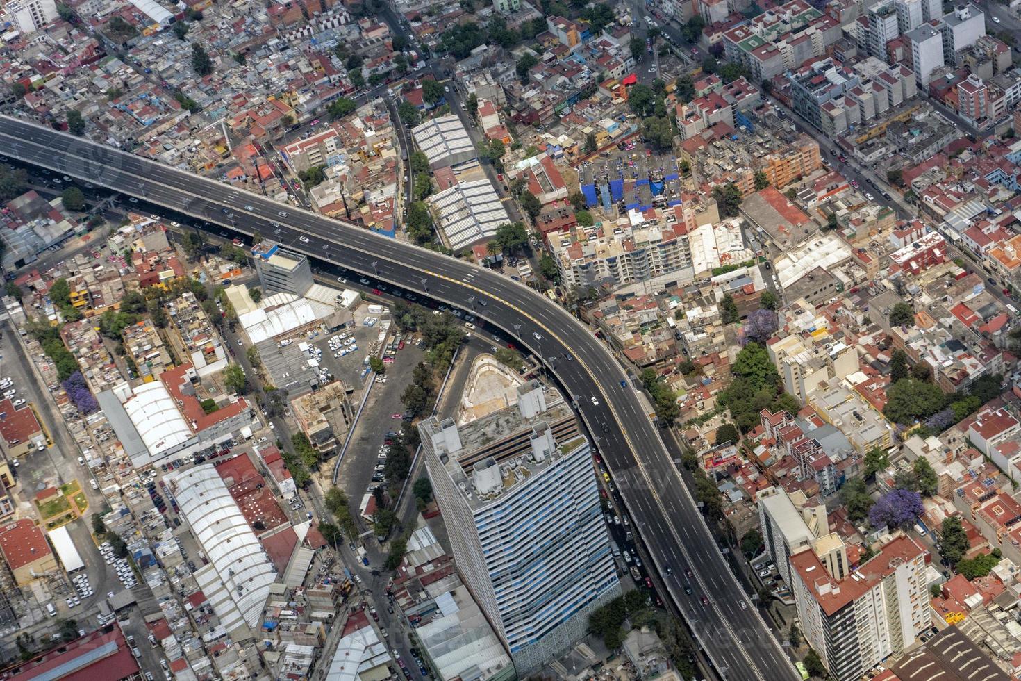 mexico city aerial view panorama photo