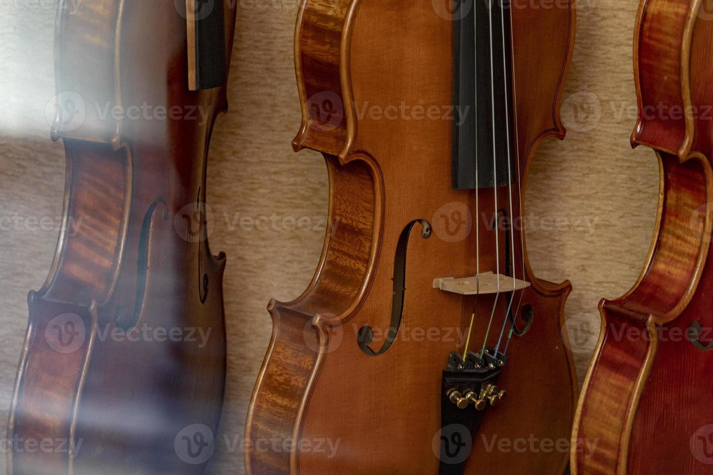 instrumento de cierre de detalle de violín foto