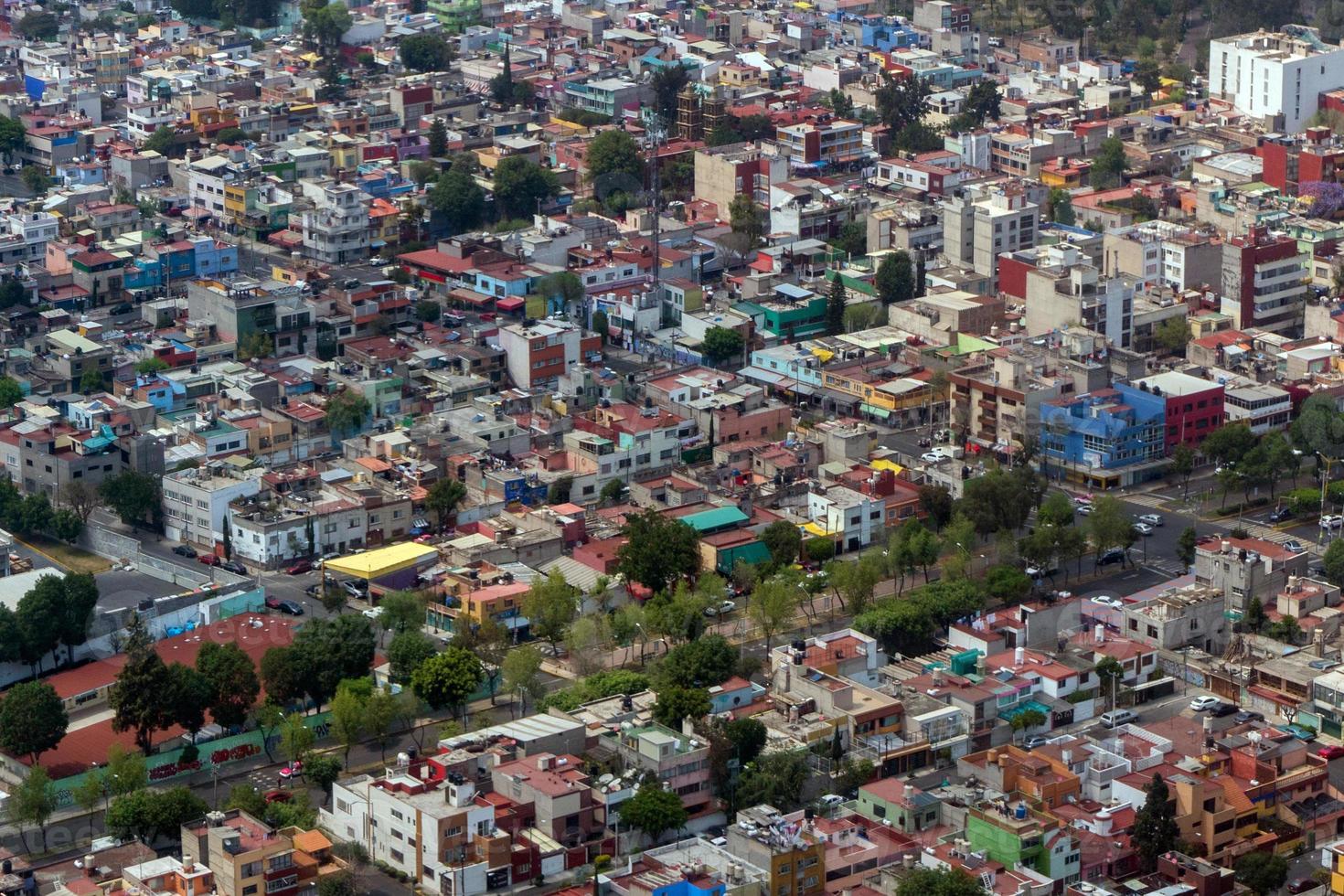 mexico city aerial view cityscape panorama photo