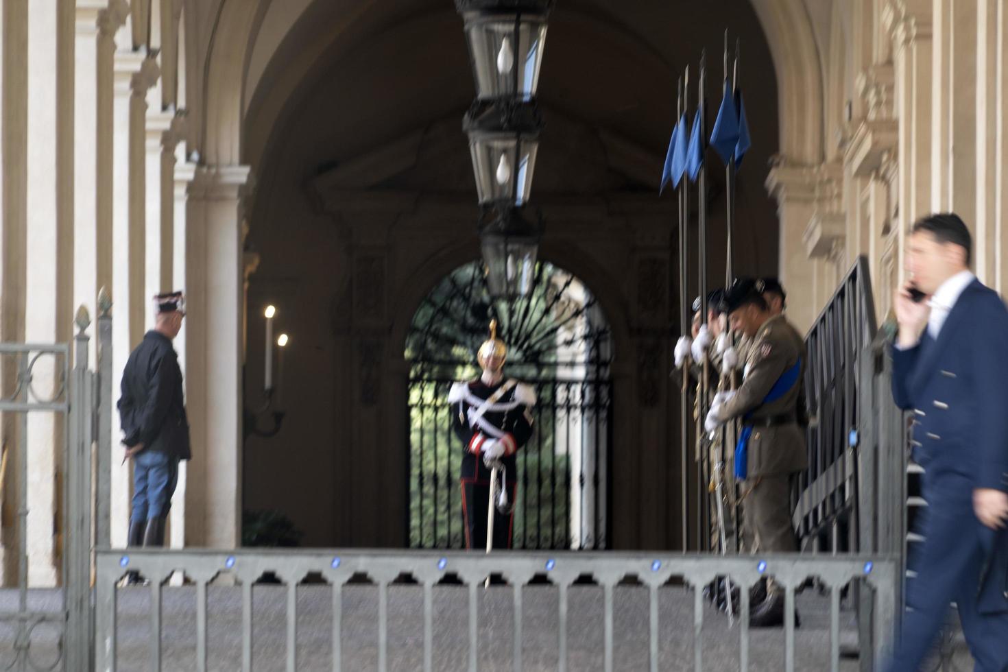 ROME, ITALY. NOVEMBER 22 2019 - President Sergio Mattarella arriving at Quirinale Building photo