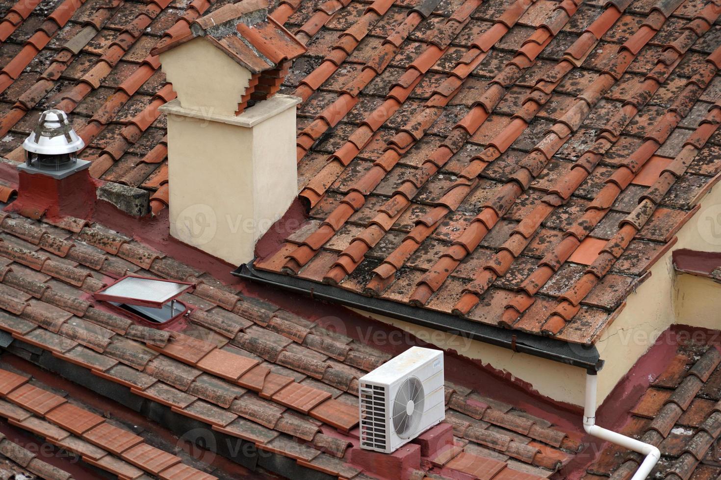 florence italy old houses roofs detail photo