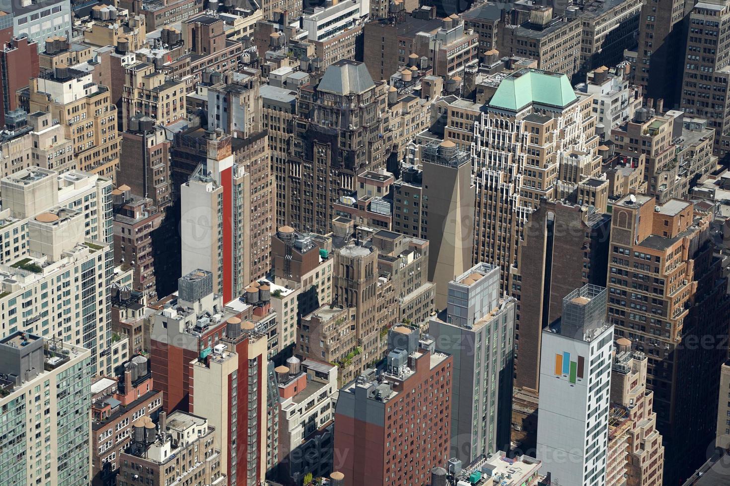 panorama aéreo de la ciudad de nueva york foto