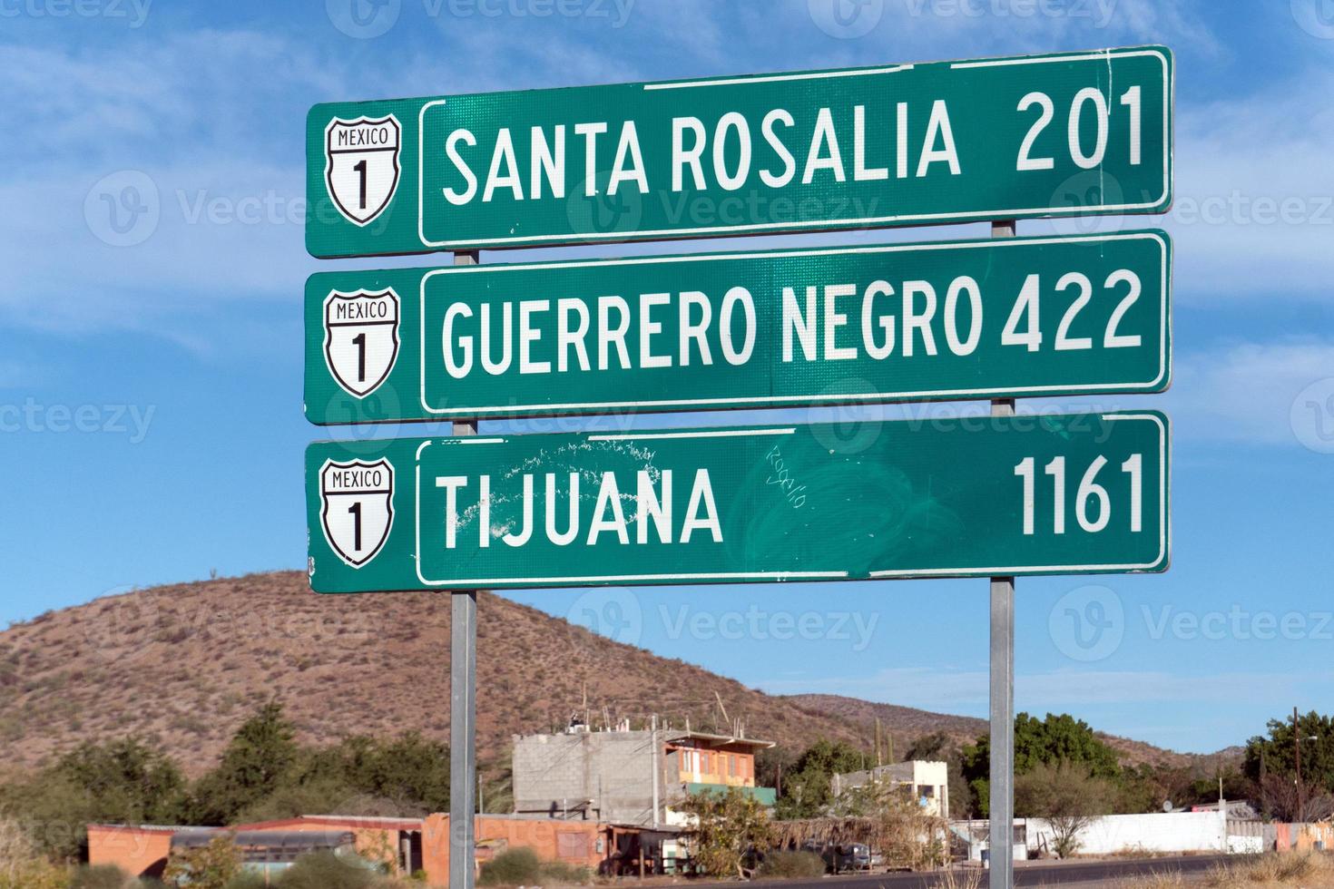 mexican road sign baja california tijuana photo