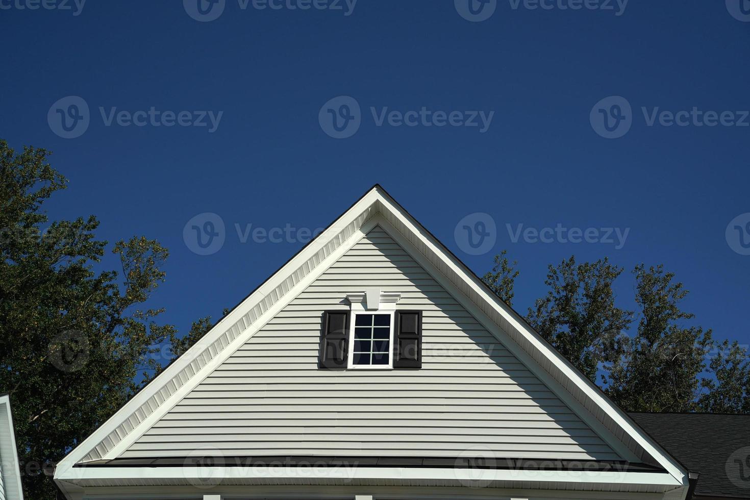 dutch roof in usa house upper middle class new building photo