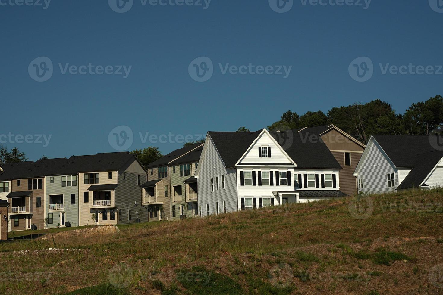 dutch roof in usa house upper middle class new building photo