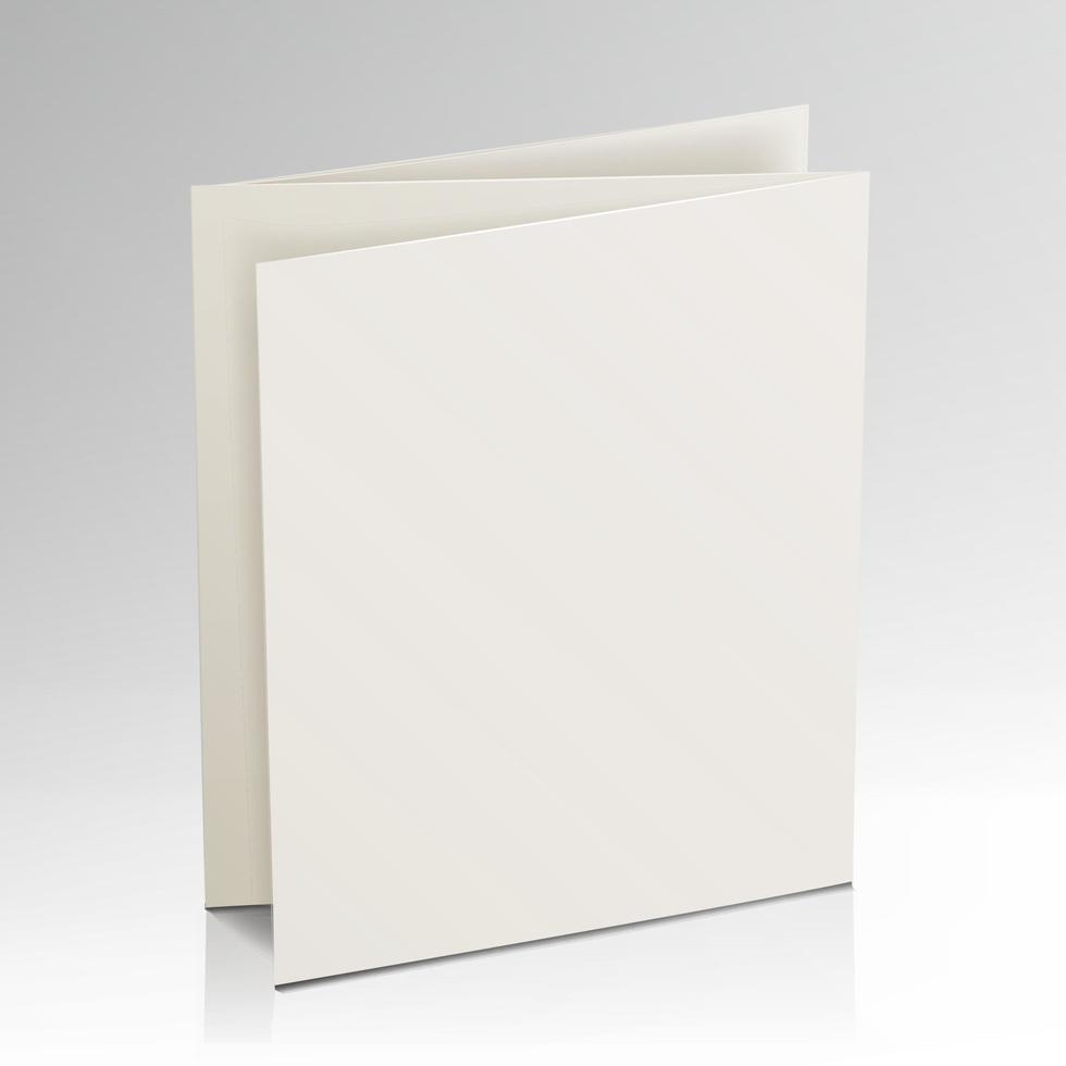 folleto blanco de la carpeta en blanco. maqueta vectorial 3d vector