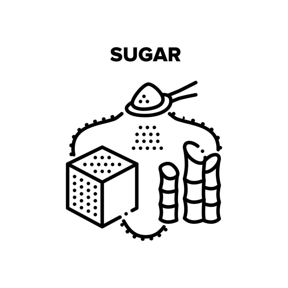 Sugar Sweet Vector Black Illustrations