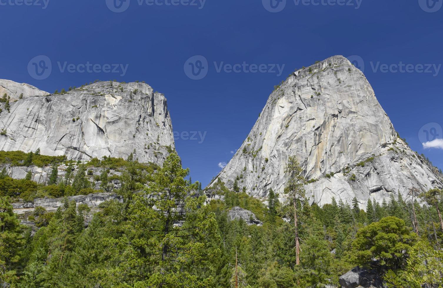 Yosemite falls trail sunny summer view photo