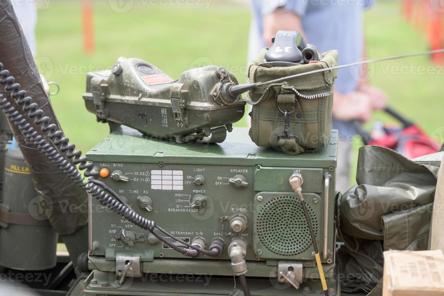 world war camp radio on a Jeep photo