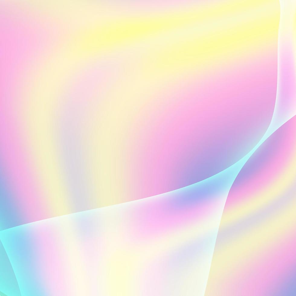 Fluid Iridescent Multicolored Vector Background. Illustration Of Pastel Fluids, Holographic Neon Effect.