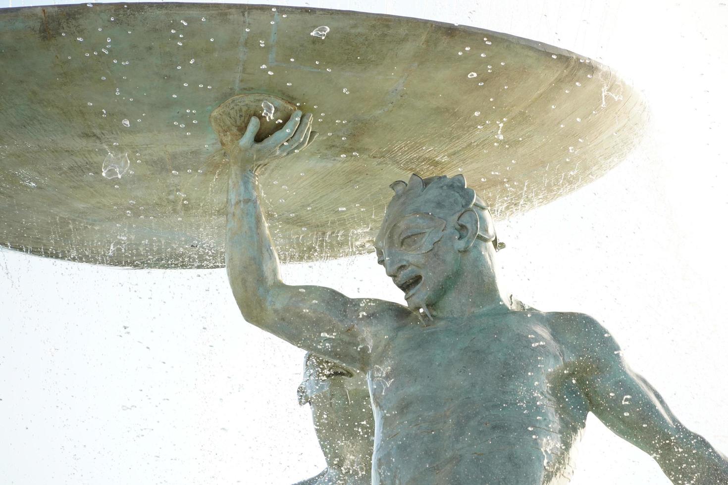 Triton fountain in Malta, La Valletta, 2022 photo