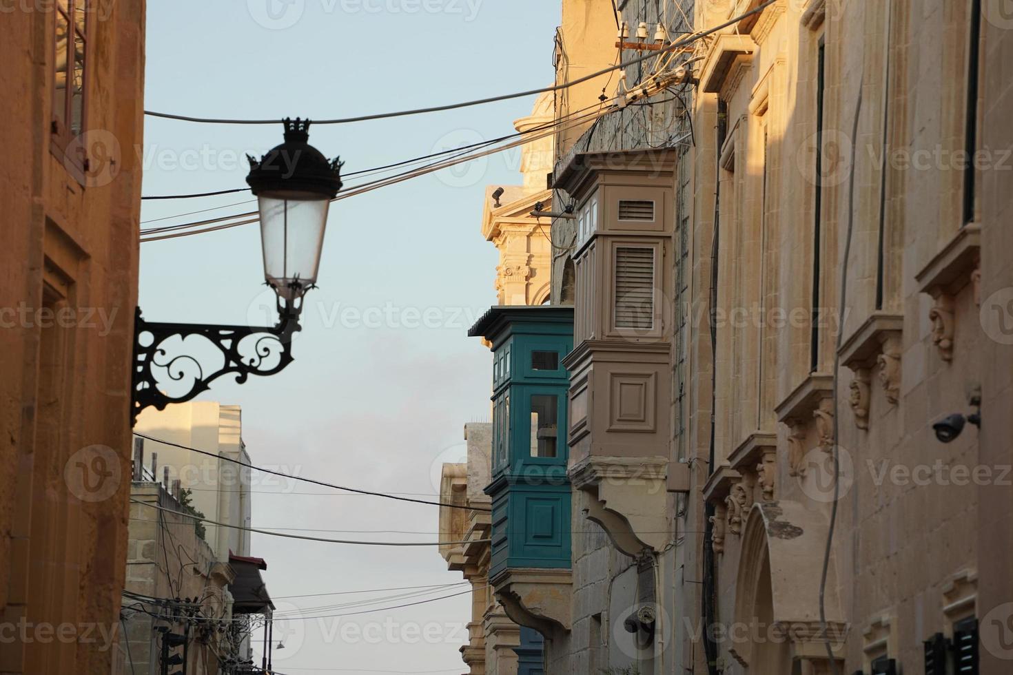 Rabat medieval village street view building in Malta photo