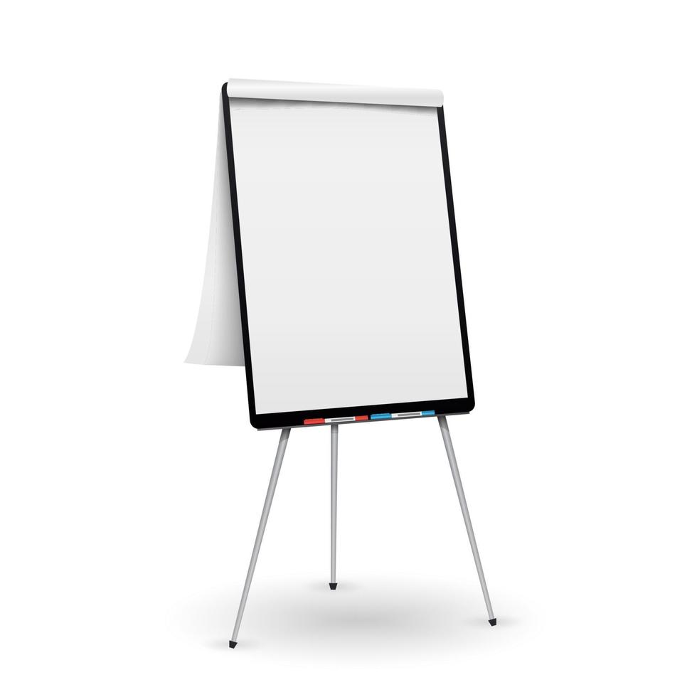 Realistic Flip Chart Vector. Good For Presentation, Seminar. Isolated Illustration vector