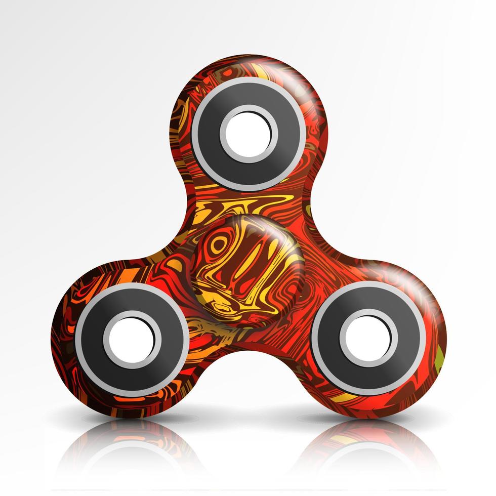 fidget mano spinner juguete vector