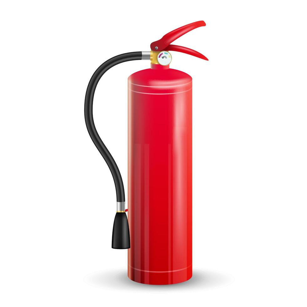 Red Fire Extinguisher Vector. Isolated Illustration vector