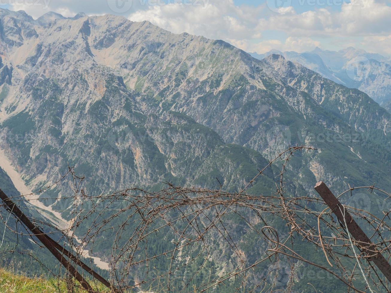 monte piana dolomitas montañas primera guerra mundial caminos trinchera trinchera foto