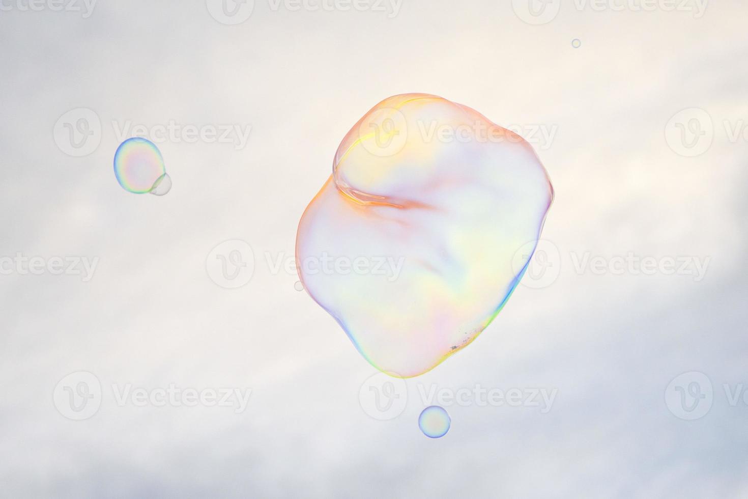 giant soap bubble on the sky background photo
