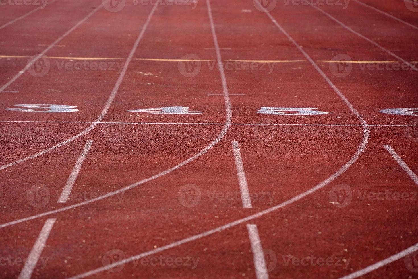 running athletic track lanes racetrack detail photo