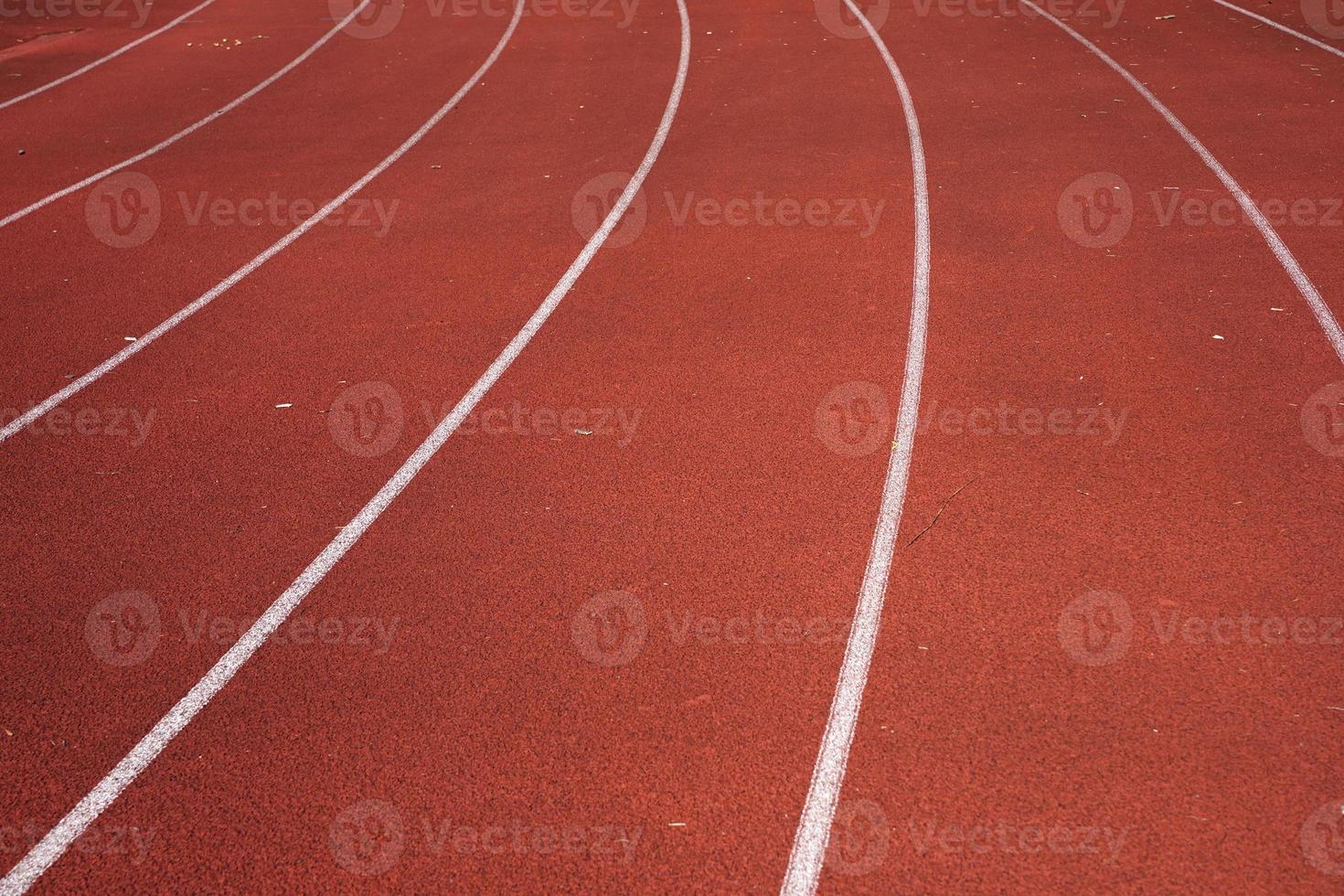 Ejecutando pista atlética carriles hipódromo detalle foto