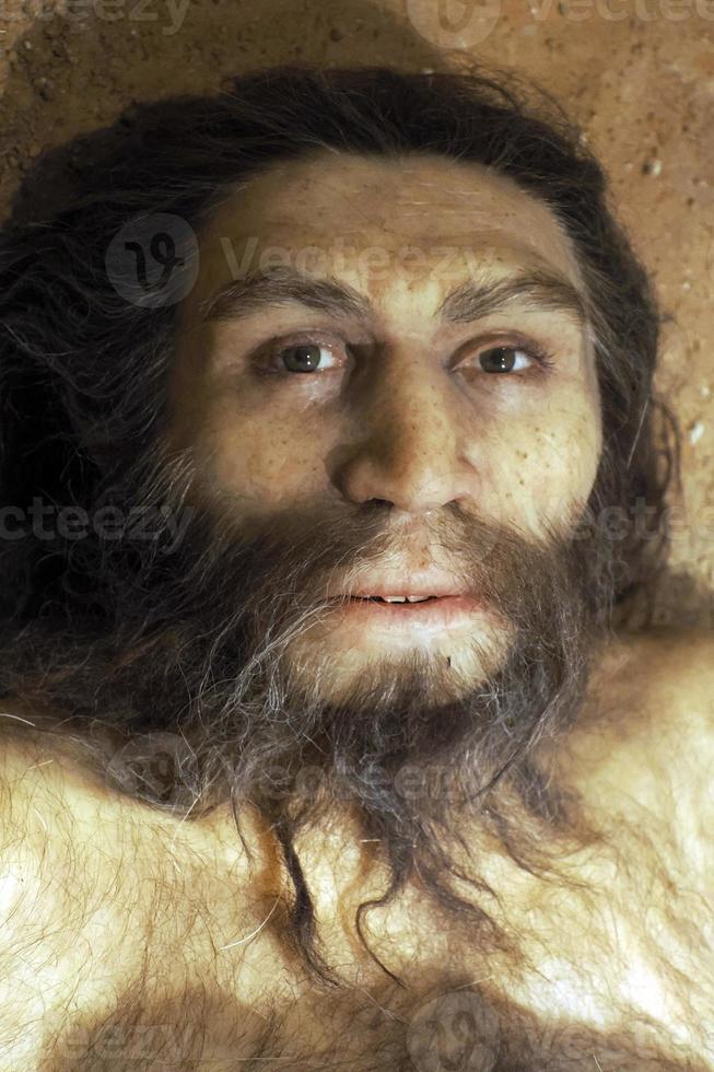 Neanderthal prehistoric man lucy style evolution display photo