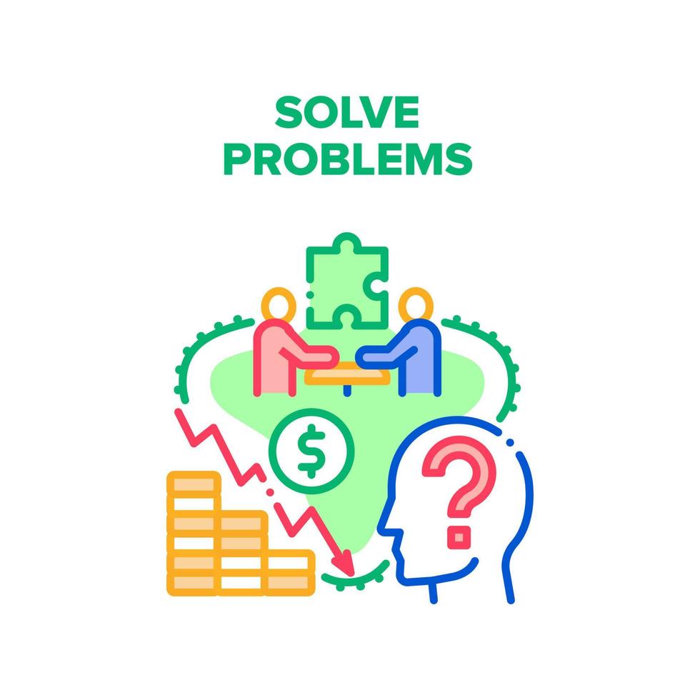 Solve Problems Vector Concept Color Illustration