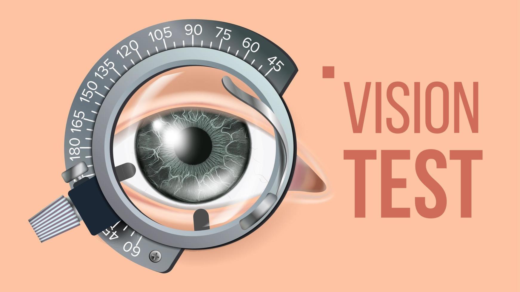 Eye Test Banner Vector. Vision Correction. Optometrist Check. Trail Frame. Exam Illustration vector