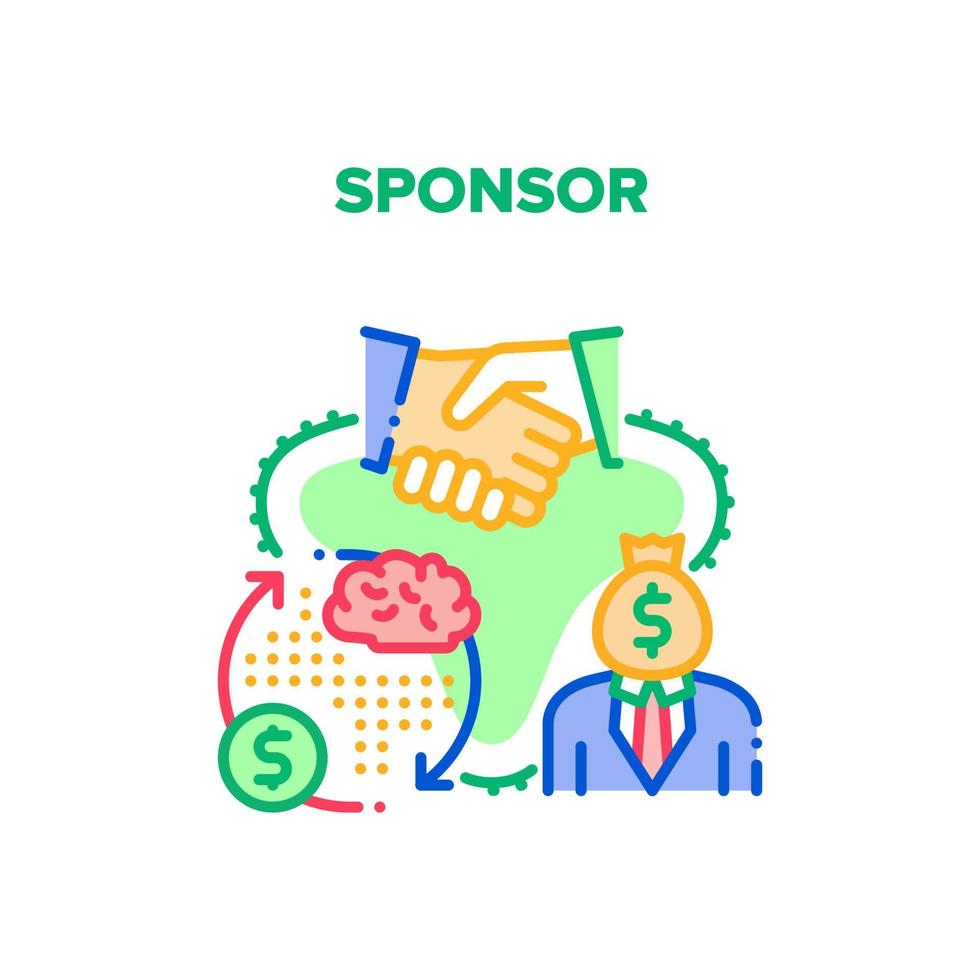 Sponsor Aid Vector Concept Color Illustration