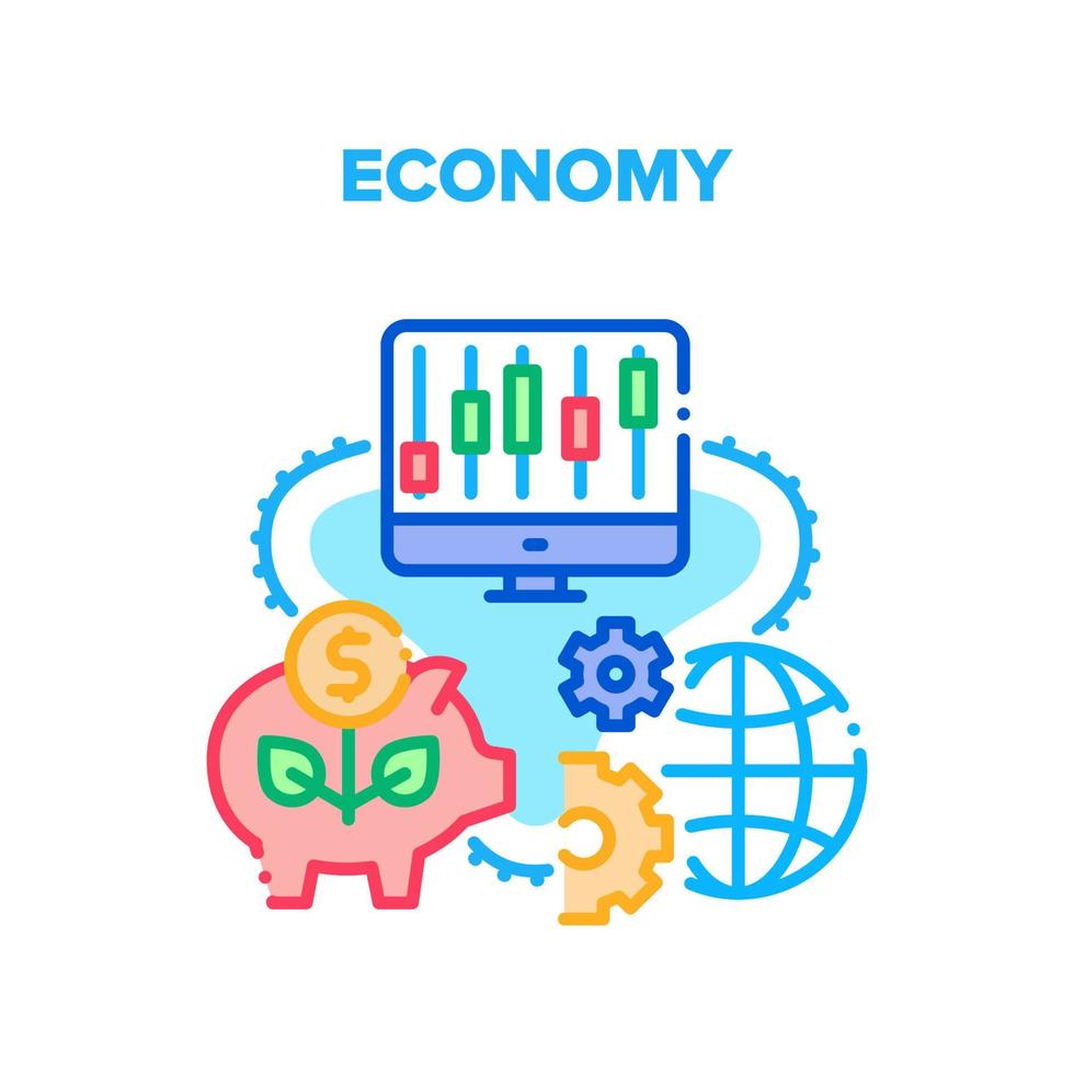 economía finanzas vector concepto color ilustración