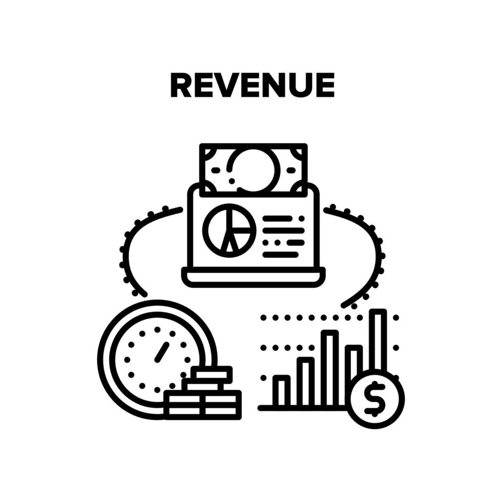 ingresos finanzas vector negro ilustración