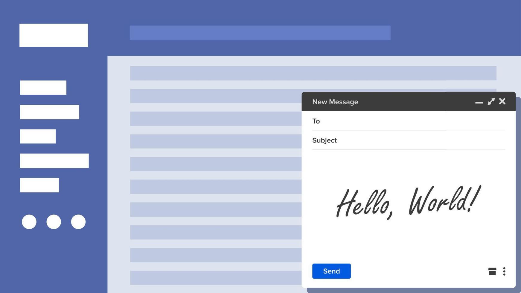 Email Blank Template Vector. For Website Letter. Contact Form. Web Interface. Mail Illustration vector
