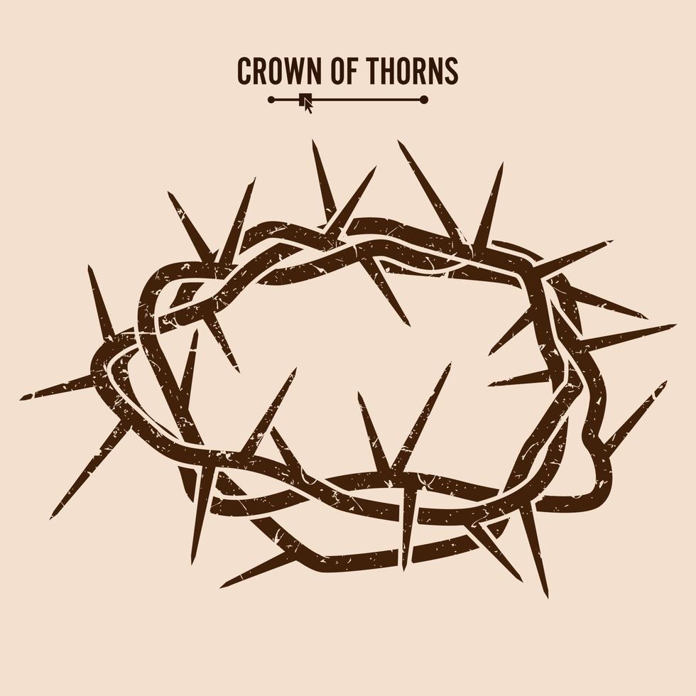 Silhouette Of A Crown Of Thorns vector