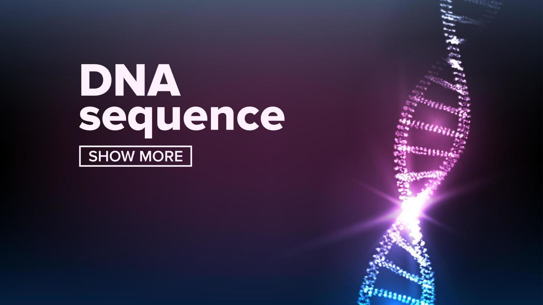 Dna Structure Vector. Human Genome. Genetic Molecule. Strand, Sequence. Illustration vector