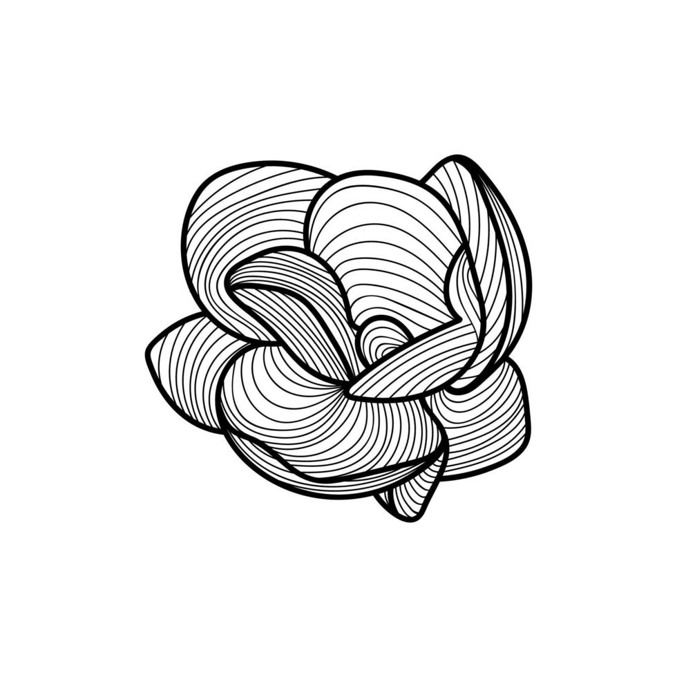 flower blossom line art illustration design vector