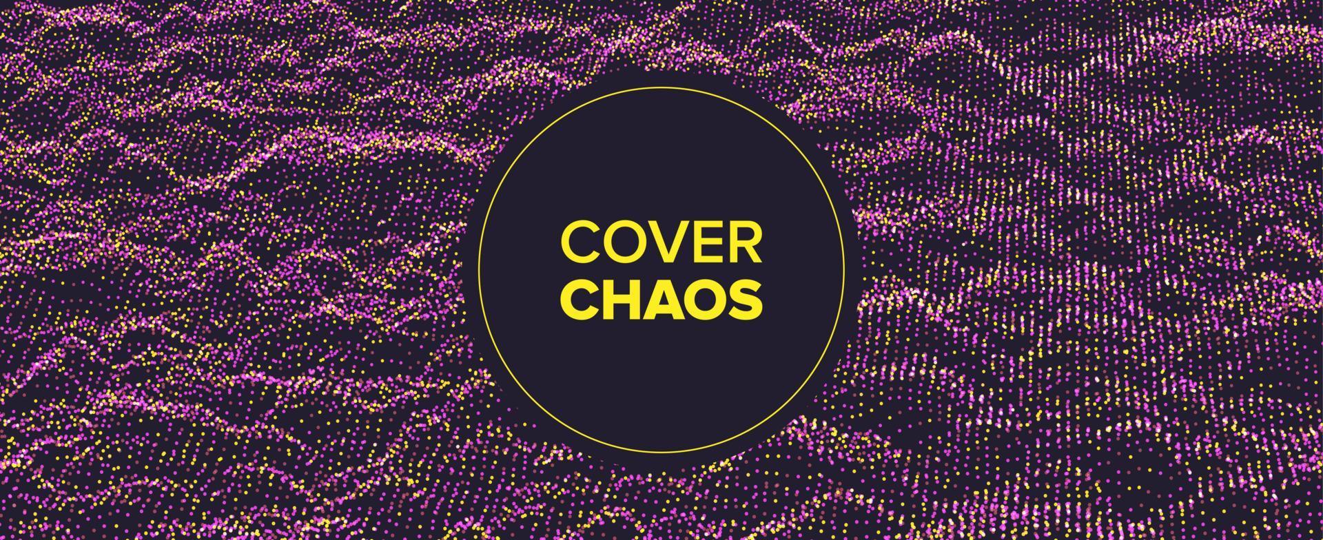 Dot Abstract Background Vector. Graphic Particles. Wavy Chaos. Dynamic Wave. Banner, Flyer. Illustration vector