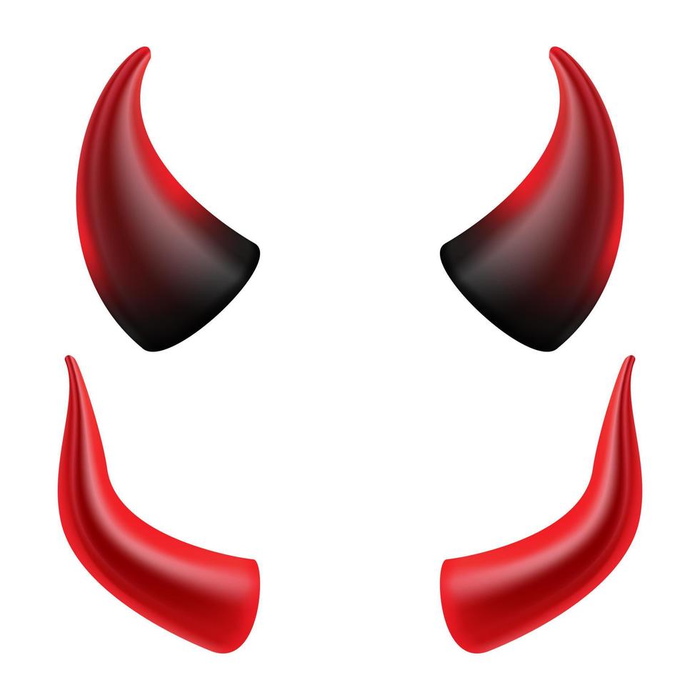 Devil Horns Vector. Demon Or Satan Horns Symbol, Sign, Icon. Isolated vector