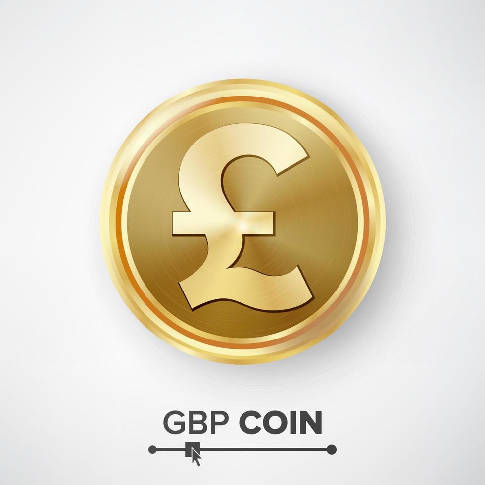 vector de moneda de oro gbp