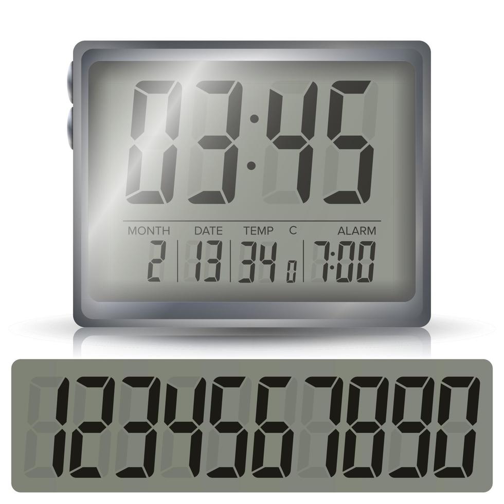 icono de reloj despertador digital, tipo plano 14587932 Vector en Vecteezy