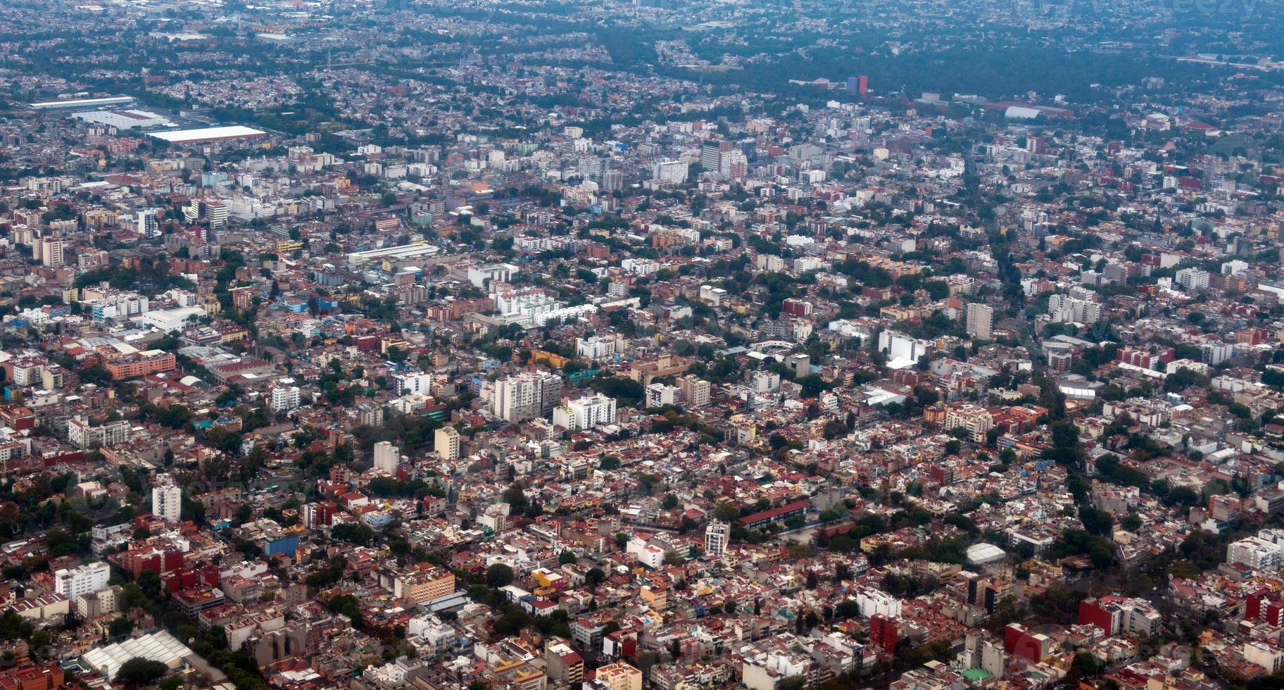 mexico city aerial view cityscape panorama photo