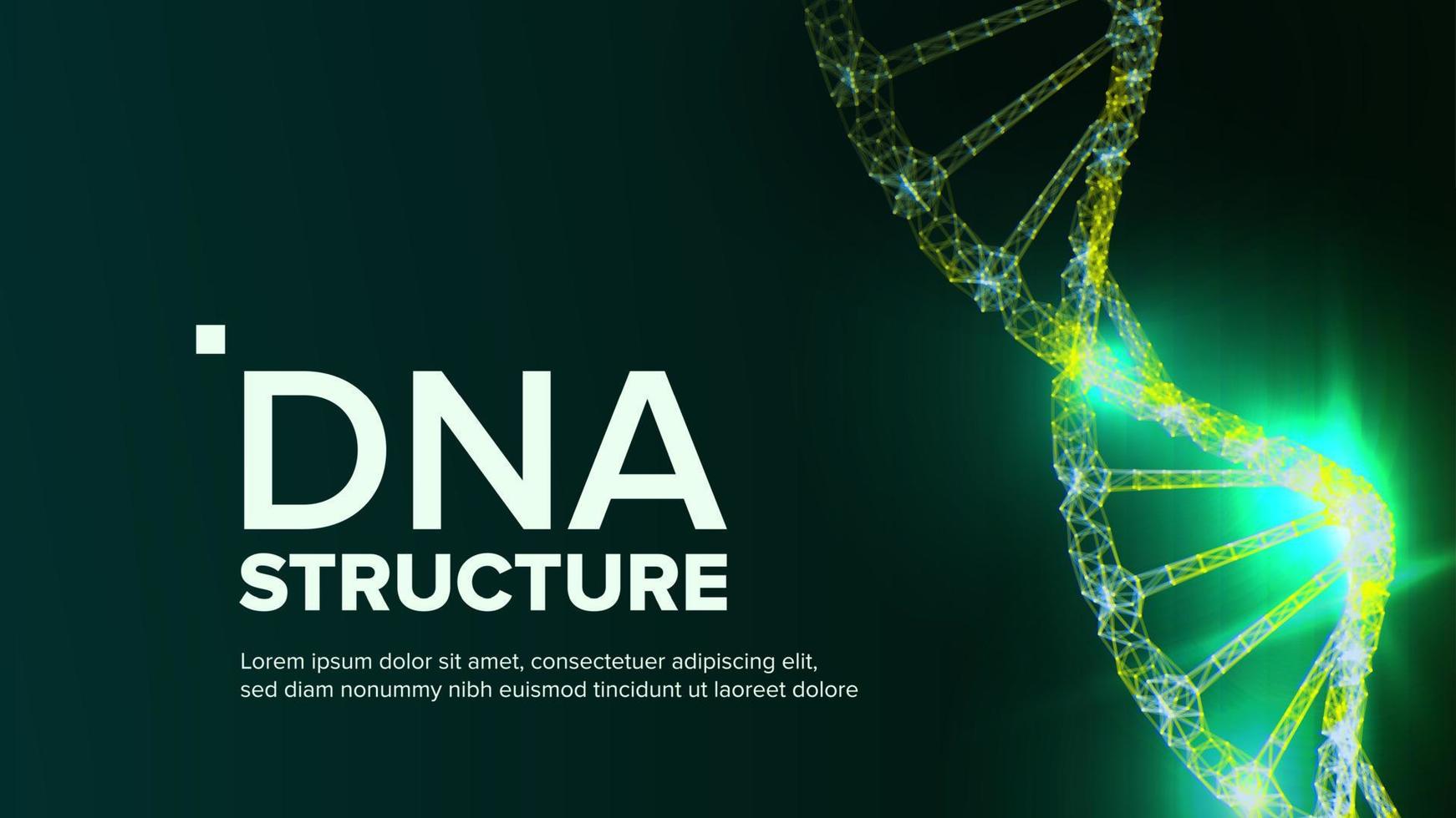 Dna Structure Vector. Abstract Helix. Futuristic Code. Illustration vector
