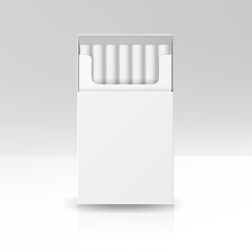 Blank Pack Package Box Of Cigarettes vector