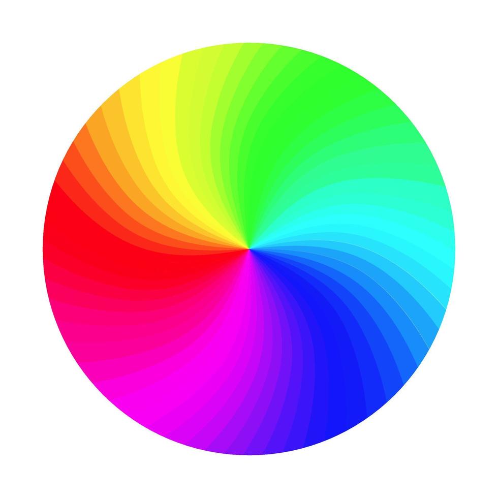 vector de rueda de color rgb. paleta clásica redonda ilustración aislada