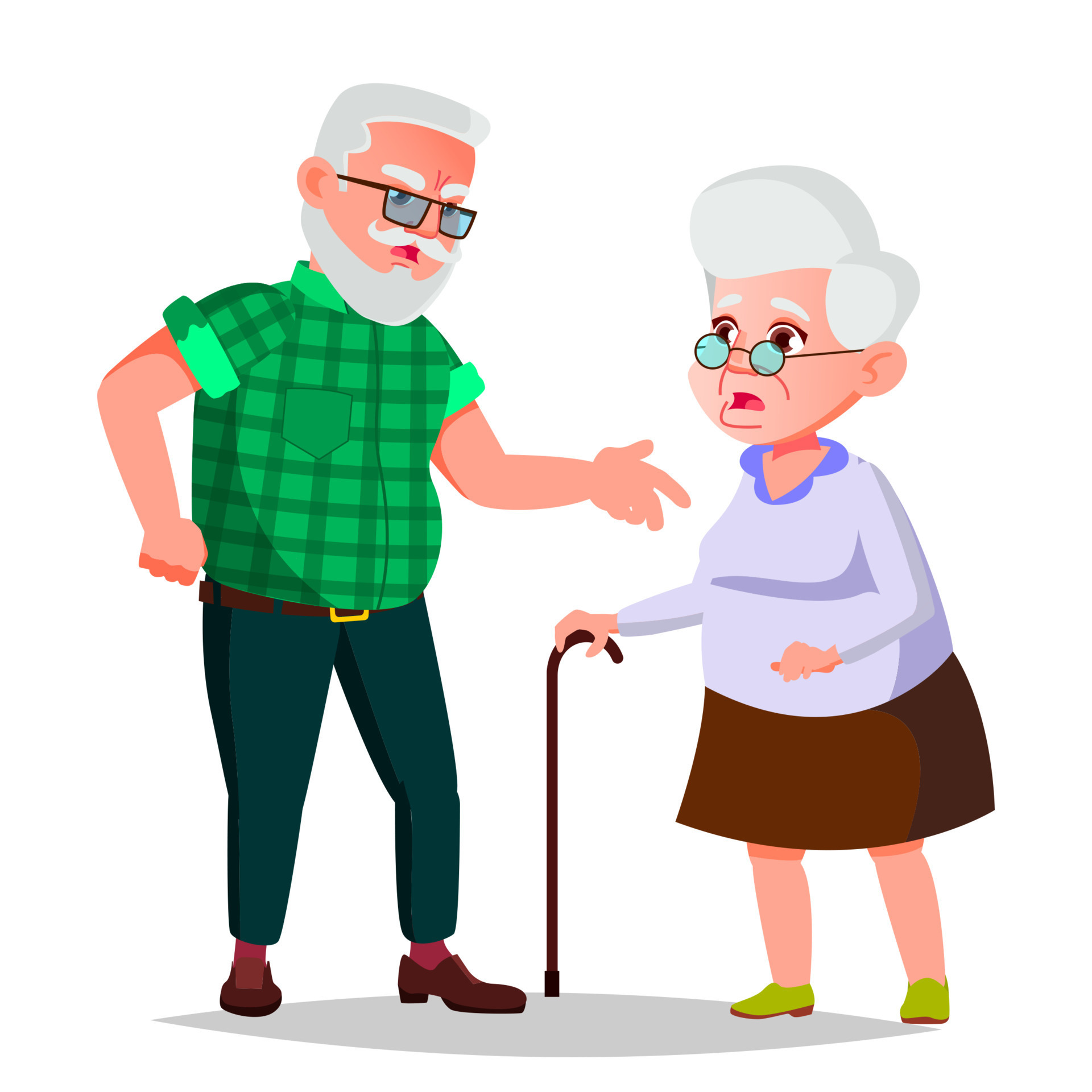 Пожилые люди иллюстрация