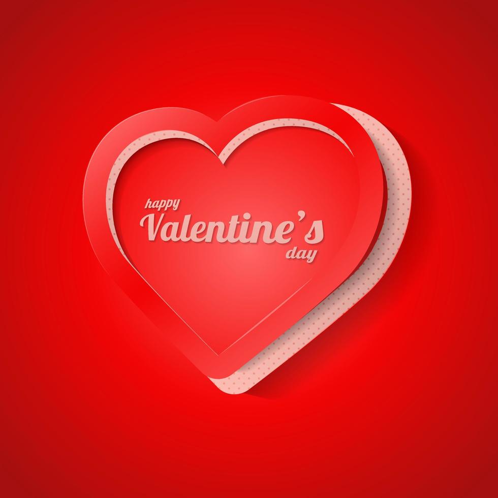 Realistic heart background suitable for Valentine's Day greeting vector