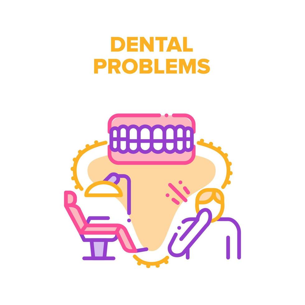Dental Problems Vector Concept Color Illustration 17369025 Vector Art