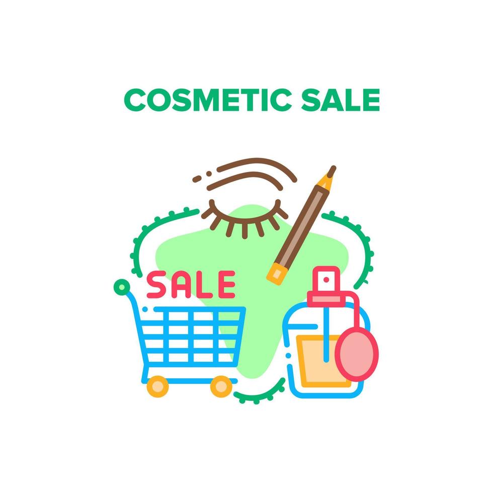 Cosmetic Sale Vector Concept Color Illustration