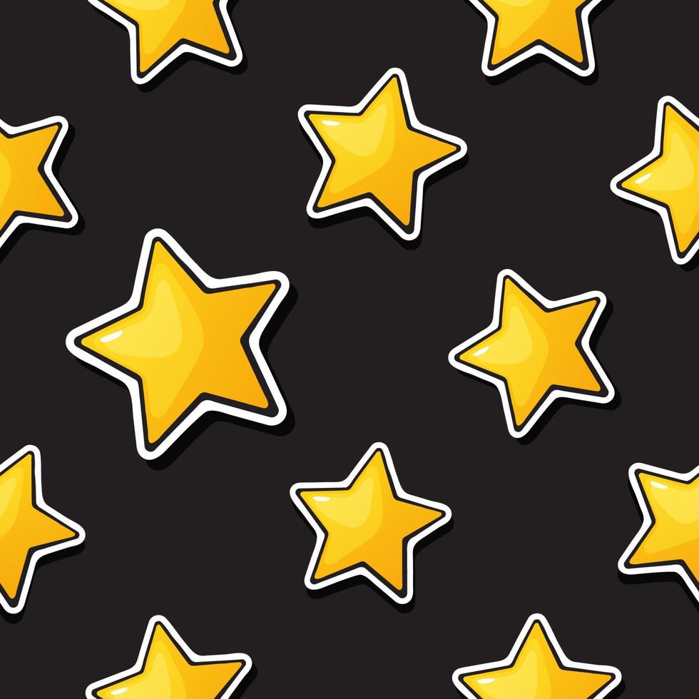 Seamless pattern with falling gold stars vector