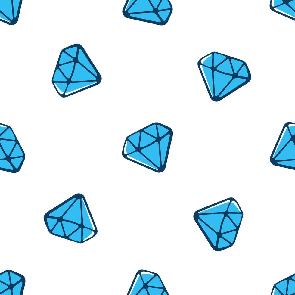 Seamless pattern with falling blue diamonds vector