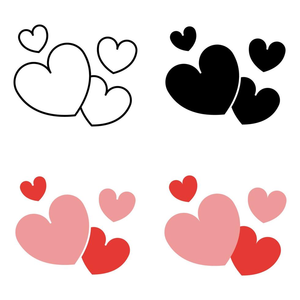 Love in flat style isolated vector